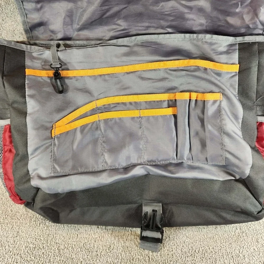 Embark Messenger Bag Burgundy Charcoal Grey Ripstop Laptop Travel Unisex Large
